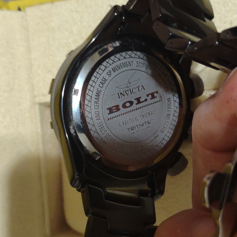Invicta Bolt Ceramic/Sport, Black/Blue 50mm - Picture 4 of 9